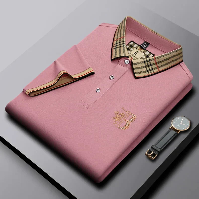 Men's short-sleeve polo for spring style, offering effortless comfort & a classic look.