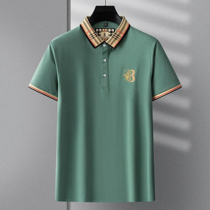 Stylish men's short-sleeve polo, ideal for spring fashion & everyday comfort.