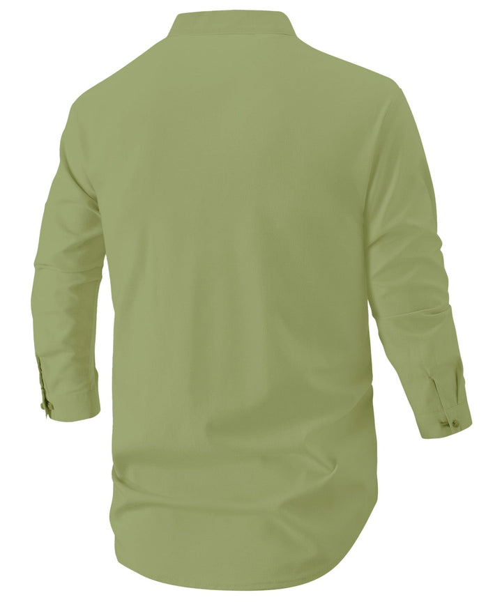 Classic Fusion men's short-sleeve casual shirt, button-up polo, comfortable for spring everyday apparel.