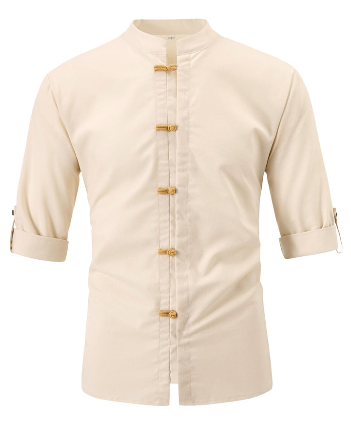 Short-sleeve men's polo, Classic Fusion design, comfortable button-up shirt for casual summer wear.