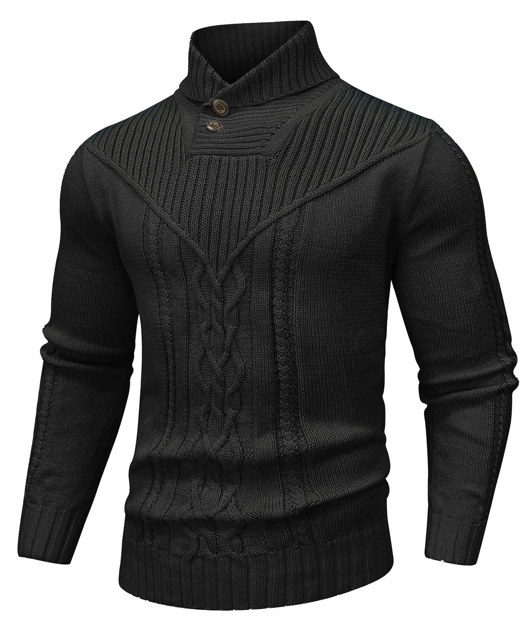 Stylish men's long sleeve knitwear pullover, perfect for casual wear, showcasing classic style