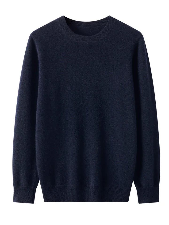 Men's premium merino wool crew neck sweater, designed for ultimate softness and natural breathability.