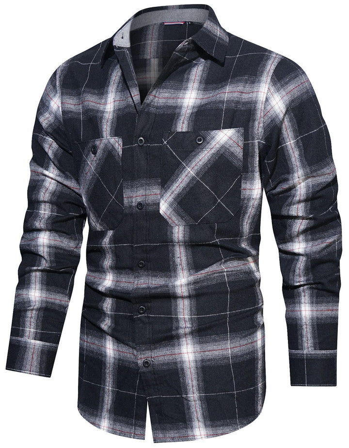 Men's winter shirt: warm, long-sleeve plaid flannel, a must-have for cold weather fashion