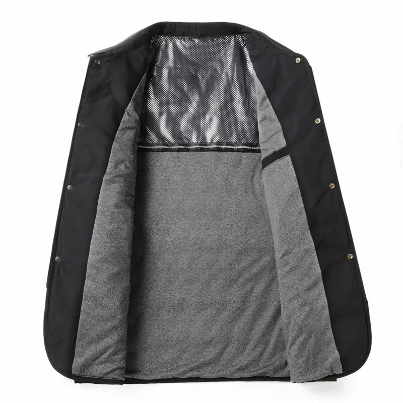 Men's versatile quilted button-down jacket, offering warmth and classic style for fall & winter.