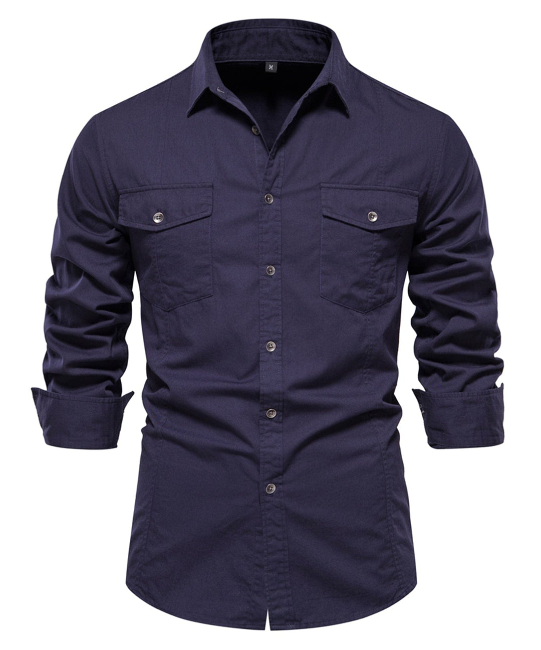 Men's versatile cotton blend shirt in a crisp white, ideal for comfortable casual wear.