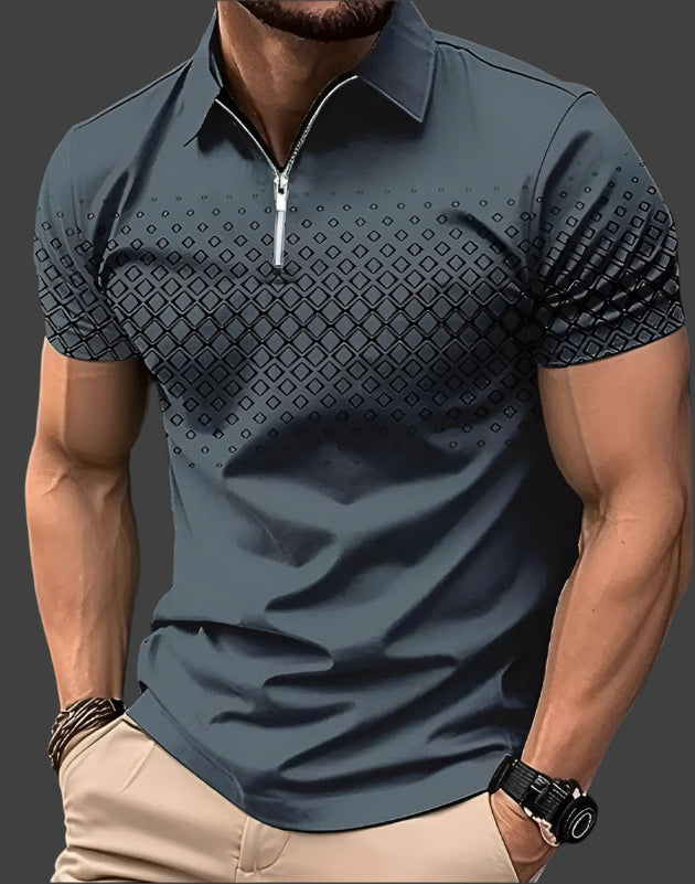 Versatile men's classic comfort short sleeve polo shirt. Stylish collared design for everyday casual men's fashion.
