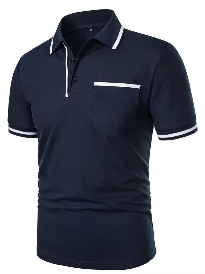 Men's comfortable short sleeve polo shirt with chest pocket, a classic everyday top perfect for versatile wear.