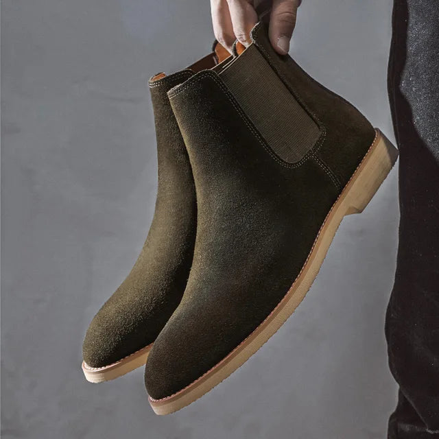 Elegant men's dress Chelsea boots, ideal for smart casual and business wear. Easy slip-on design for sophisticated style.