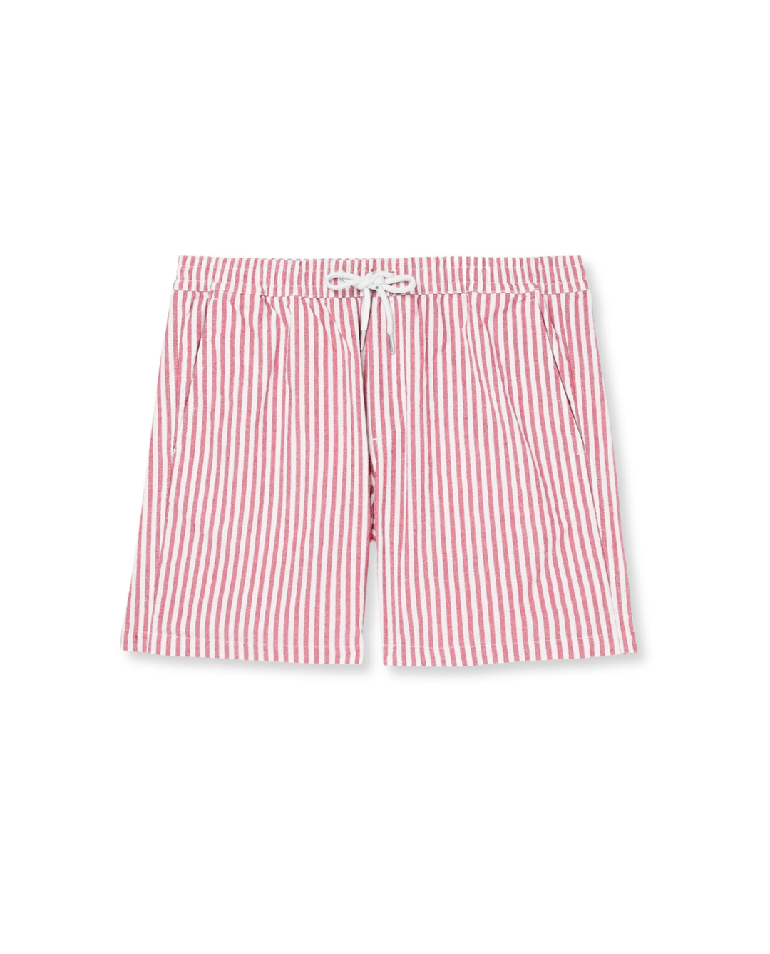Stylish men's striped summer shorts with drawstring. Ideal for vacation, beach, or comfortable everyday casual wear.