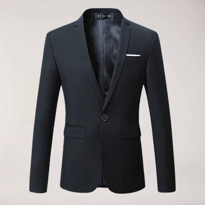 Men's classic tailored blazer, ideal for professional business wear, smart casual, & sophisticated office fashion.