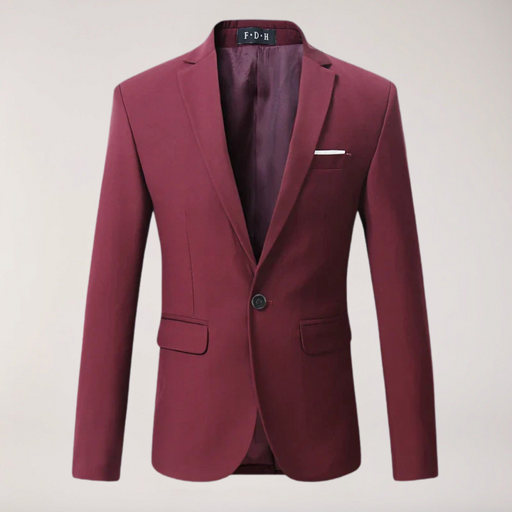Navy men's professional blazer, a classic tailored jacket perfect for business, office, or formal events.