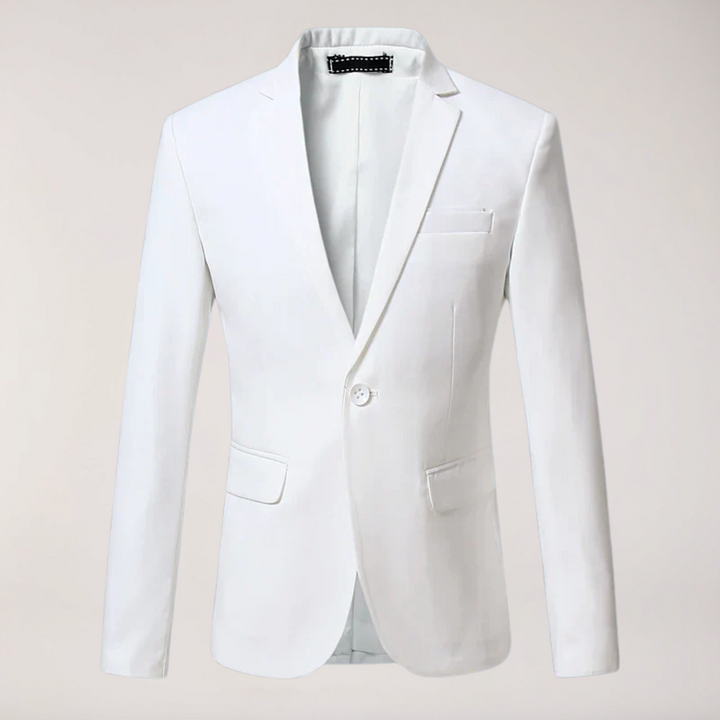 Sophisticated men's professional blazer, a modern classic tailored jacket for refined business & event style.
