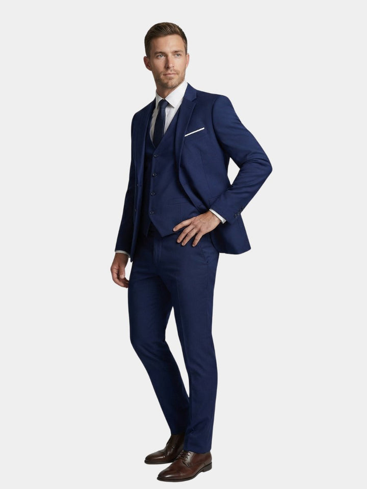 Men's classic three-piece formal suit set for business, weddings & professional events. Sharp & stylish.