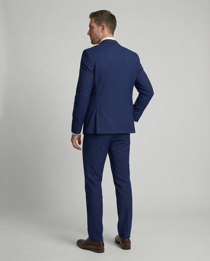 Professional men's classic three-piece formal suit set. Ideal for office, business attire & events.