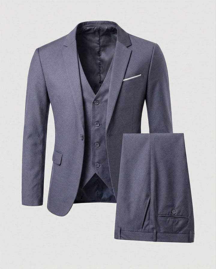 Sophisticated men's three-piece formal suit set. Achieve a sharp, professional look for any event.