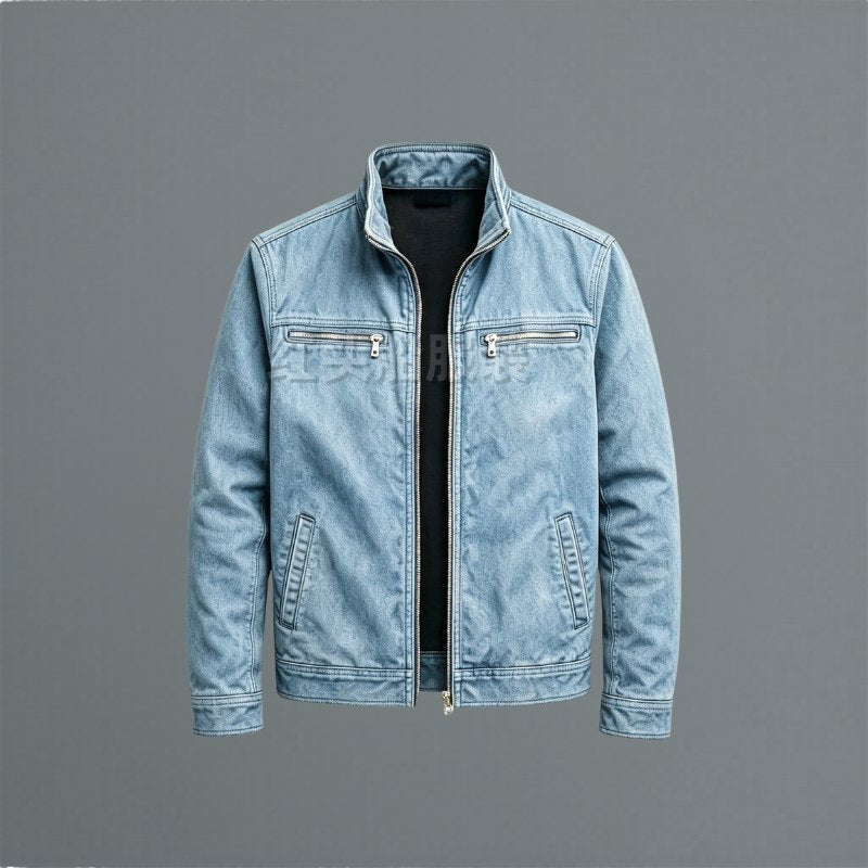 Classic men's utility jacket in a neutral tone, great for a layered look and all-season outerwear.