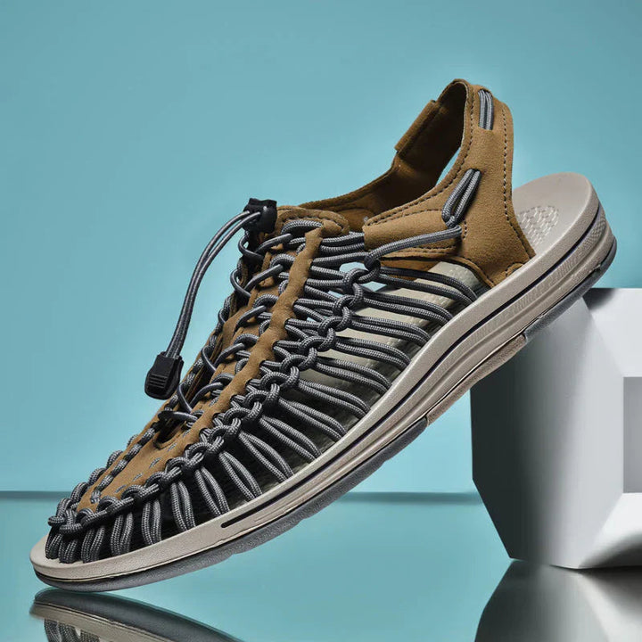 Men's casual closed-toe sandals, featuring adjustable closures for ultimate comfort.