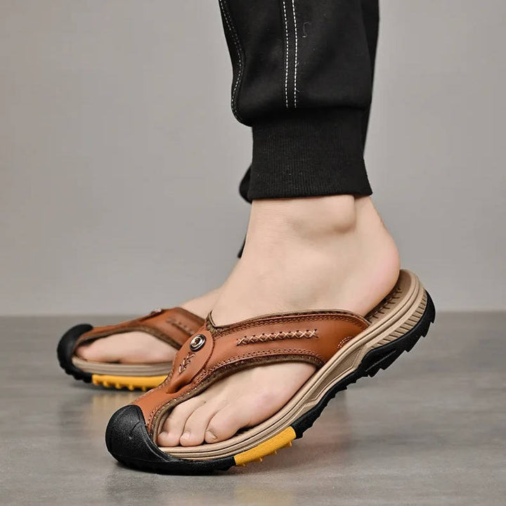 Men's closed toe sport sandals, water resistant, non-slip sole, perfect for outdoor adventures & walking.
