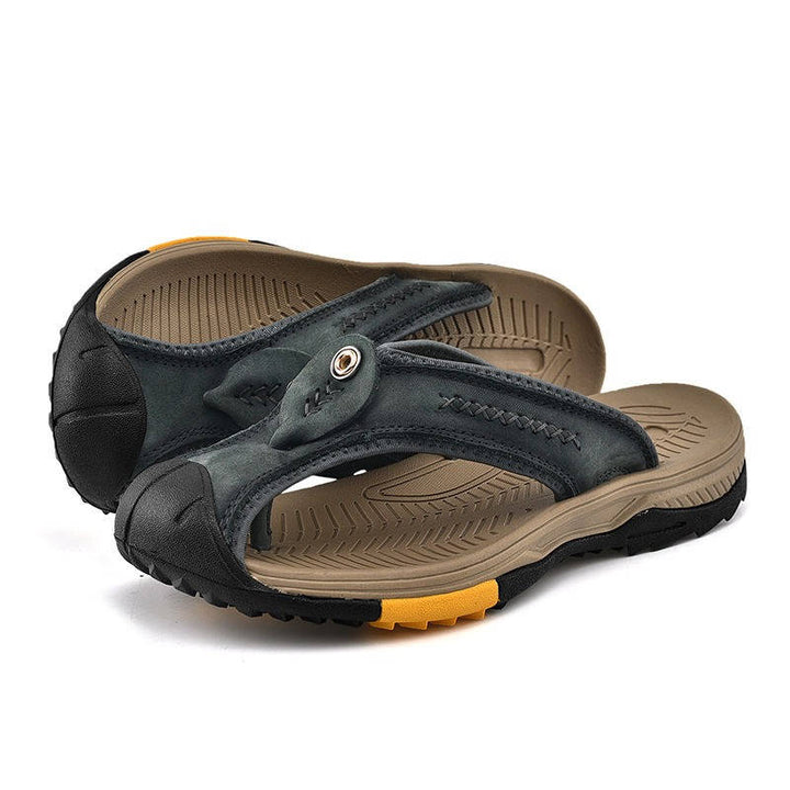 Ergonomic men's closed toe sport sandals, water resistant & non-slip, offering comfort & support all day.
