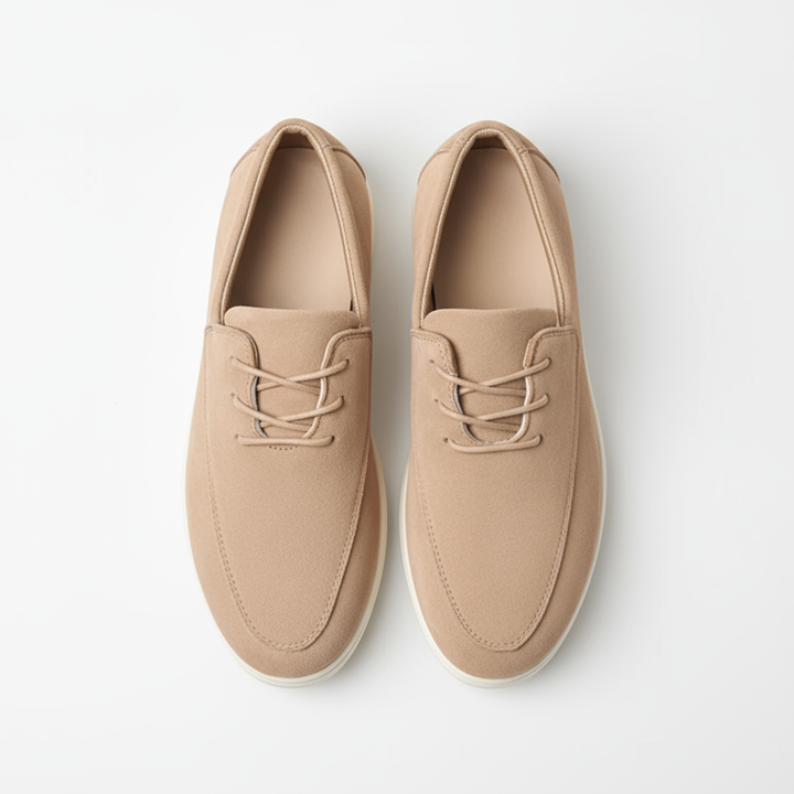Men's Cloud Comfort Suede Loafers in a rich brown hue, perfect for smart casual