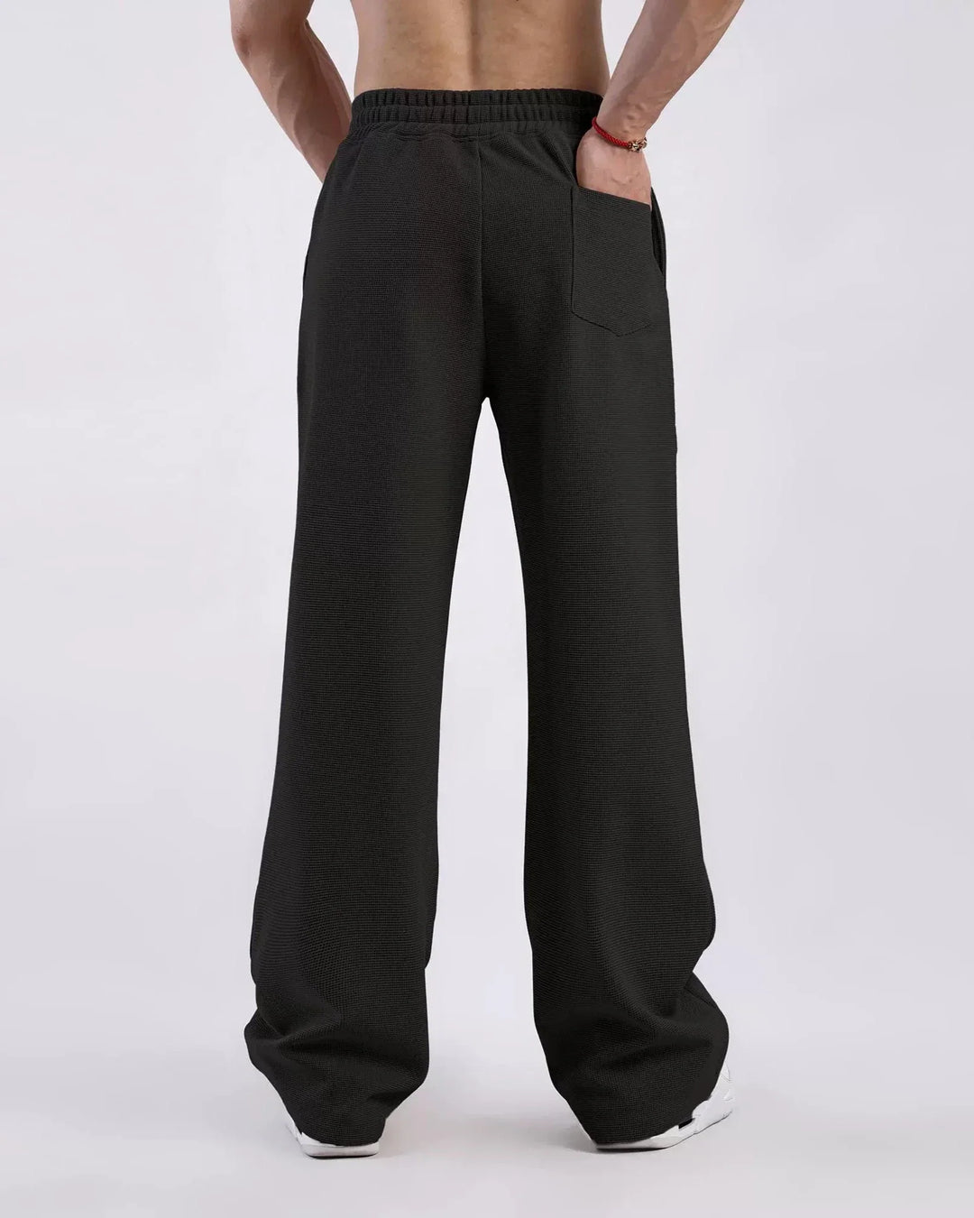 Men's casual waffle knit joggers, versatile for home or light activewear