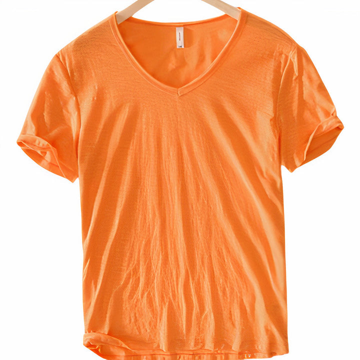 Everyday men's V-neck t-shirt, designed for ultimate comfort during summer casual wear.