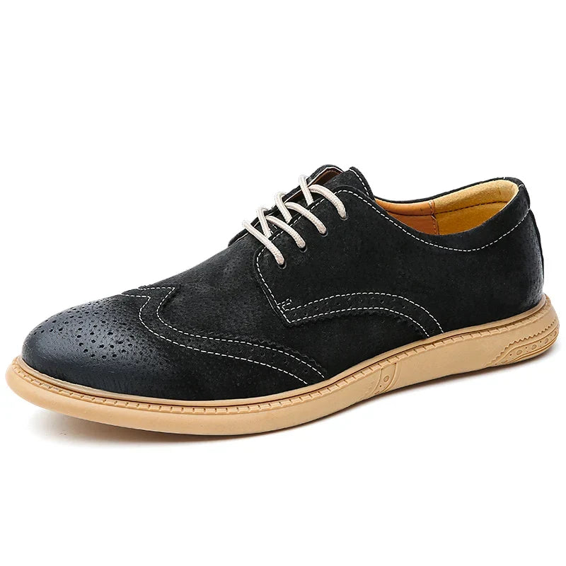 Men's comfortable lace-up casual shoes in various colors: green, gray, beige, black.