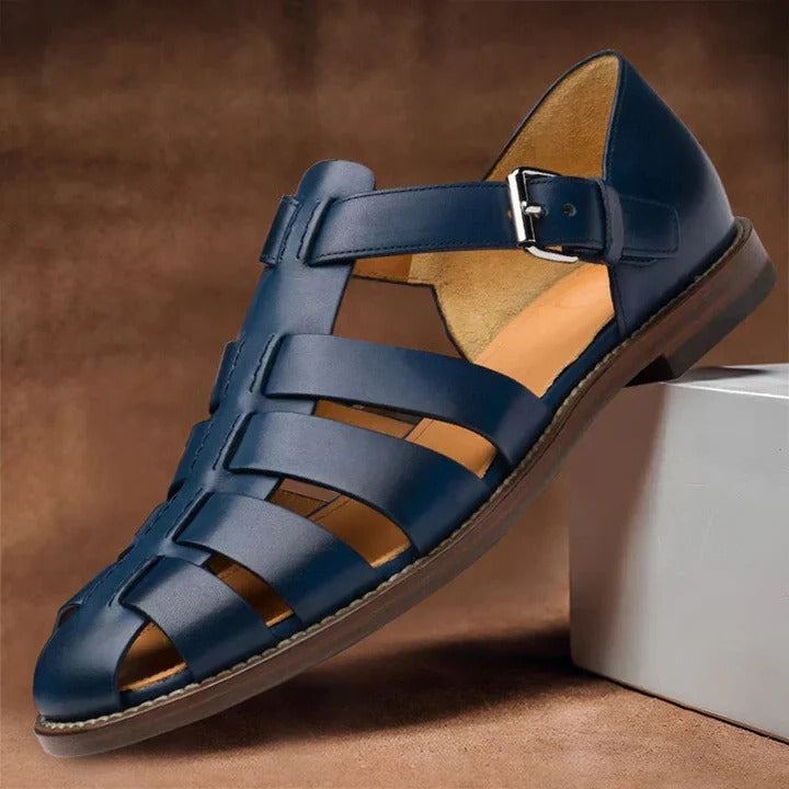 Slip-on men's summer sandals with adjustable straps, offering comfort & style for beach, casual & daily wear.