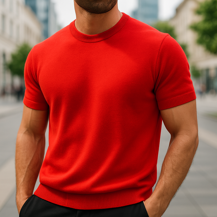 Soft men's crew neck t-shirt. Breathable fabric for everyday comfort & casual wear. Wardrobe essential.