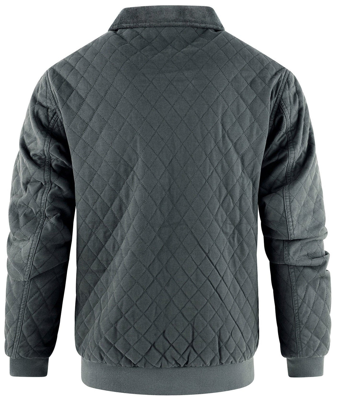 Men's transitional diamond quilted bomber jacket, ideal for layering in cooler weather.