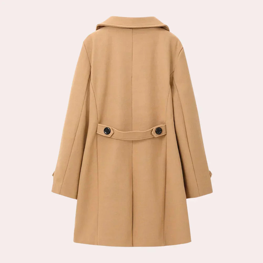 Elegant men's double-breasted overcoat, ideal for all-season wear. Smart casual & formal outerwear with classic style.