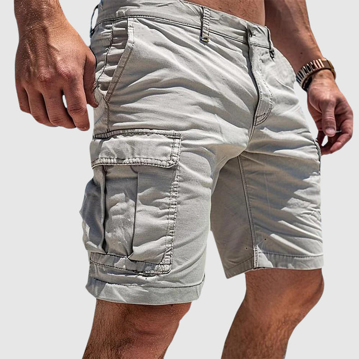 Men's durable cargo shorts with multiple pockets, ideal for everyday comfort and outdoor utility.