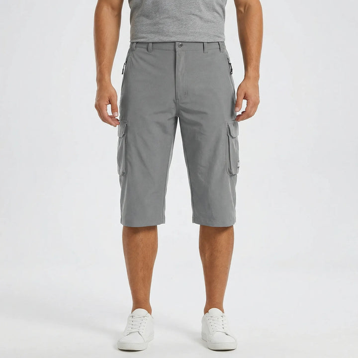 Men's outdoor cargo shorts, durable & quick-dry, designed for adventure with multiple pockets.
