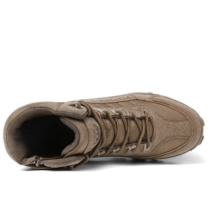 Outdoor men's durable tactical boots with strong grip, ready for any adventure.