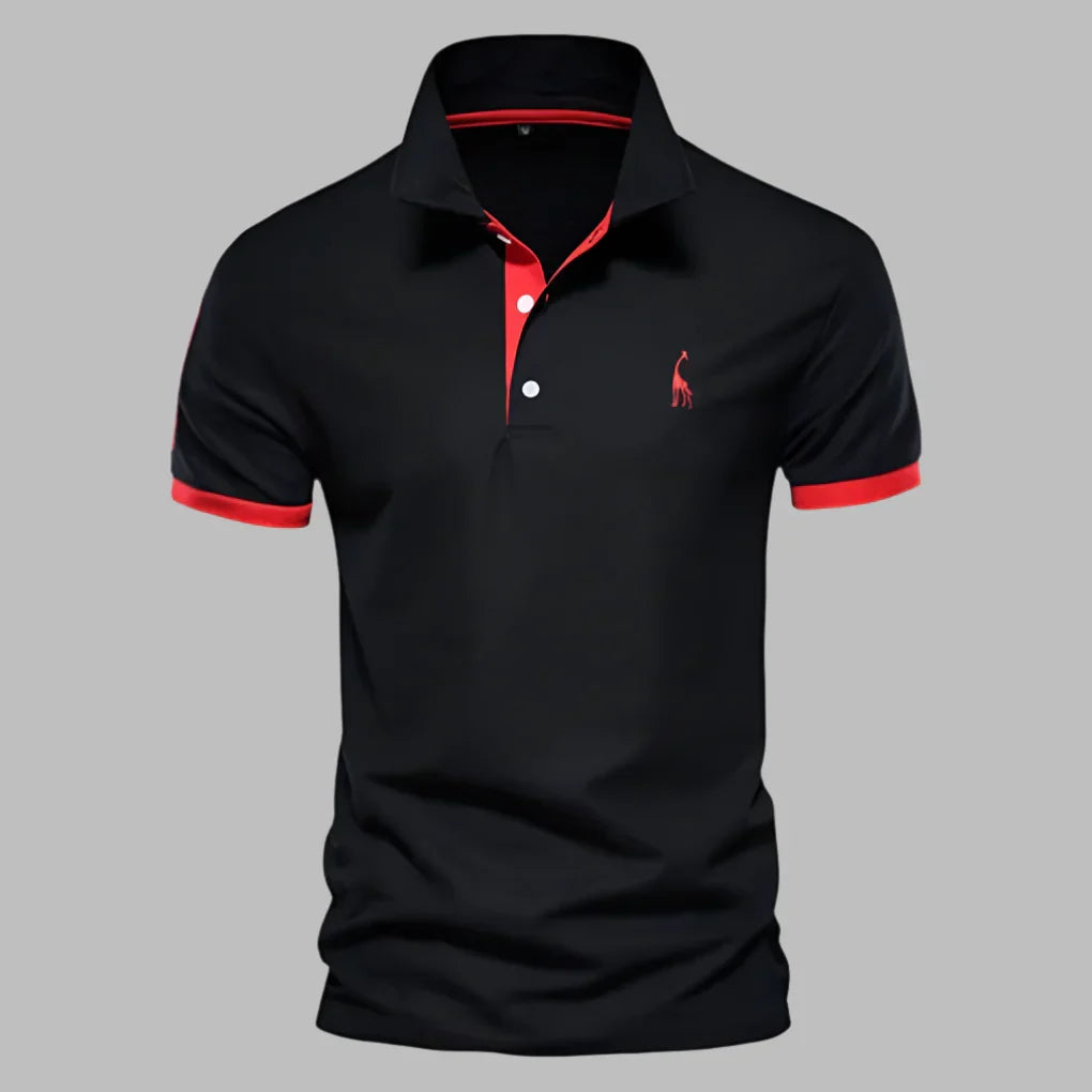 Versatile men's tailored fit polo shirt, ideal for smart casual office wear or relaxed spring/summer days.