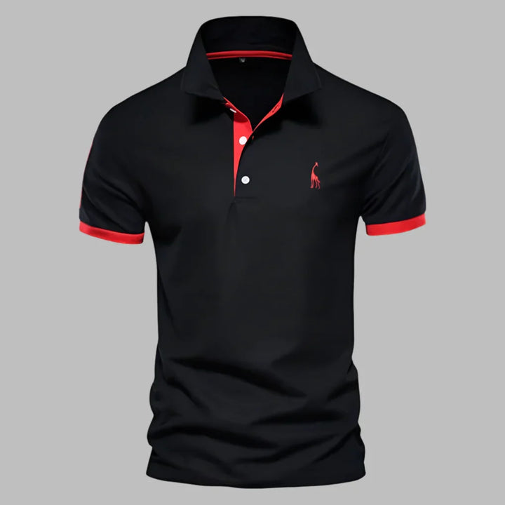 Versatile men's tailored fit polo shirt, ideal for smart casual office wear or relaxed spring/summer days.