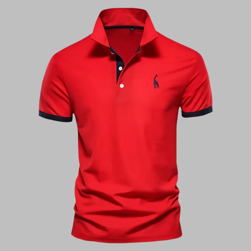 Men's smart casual polo shirt with a tailored fit. An elegant, versatile top perfect for spring & summer fashion.