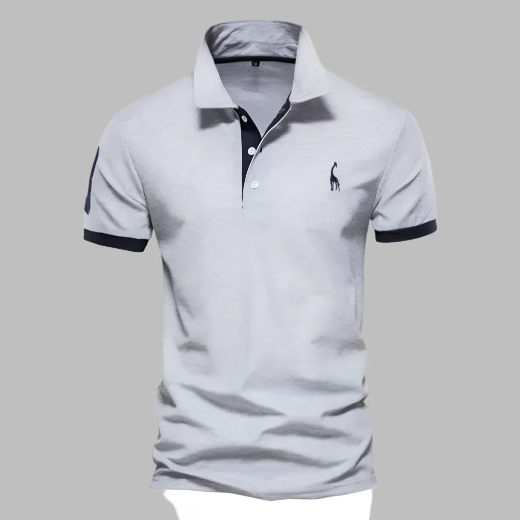 Elegant men's polo shirt, featuring a tailored fit and versatile style. Ideal smart casual top for men's fashion.
