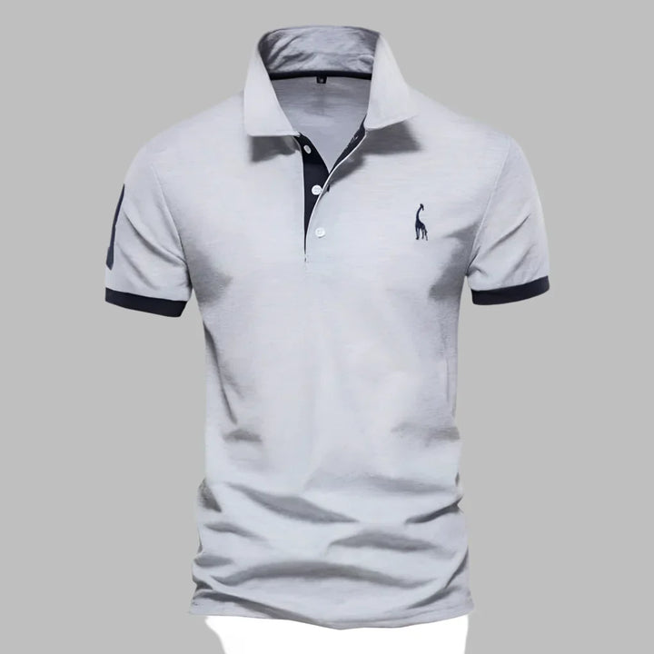 Elegant men's polo shirt, featuring a tailored fit and versatile style. Ideal smart casual top for men's fashion.