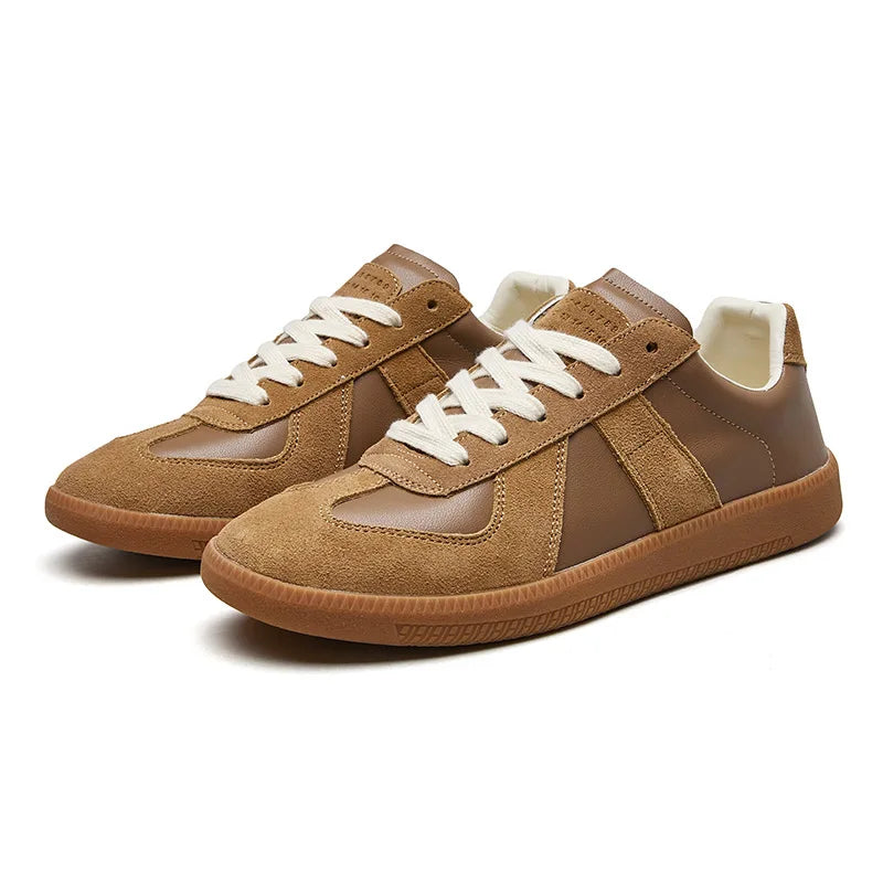 Men's everyday lace-up sneakers, non-slip traction, comfortable for daily wear.
