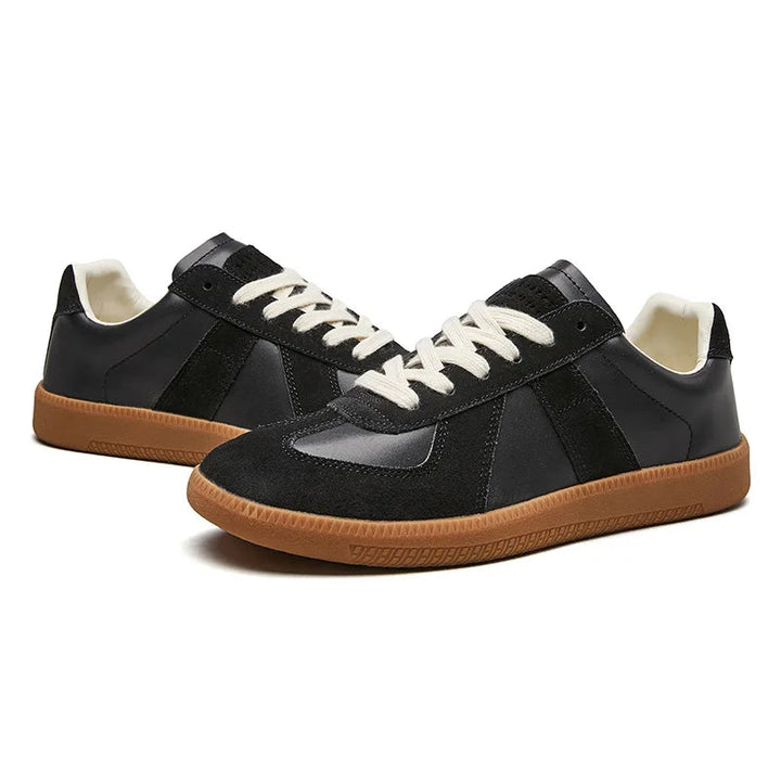 Durable men's everyday lace-up sneakers, non-slip traction, comfortable low-top design.