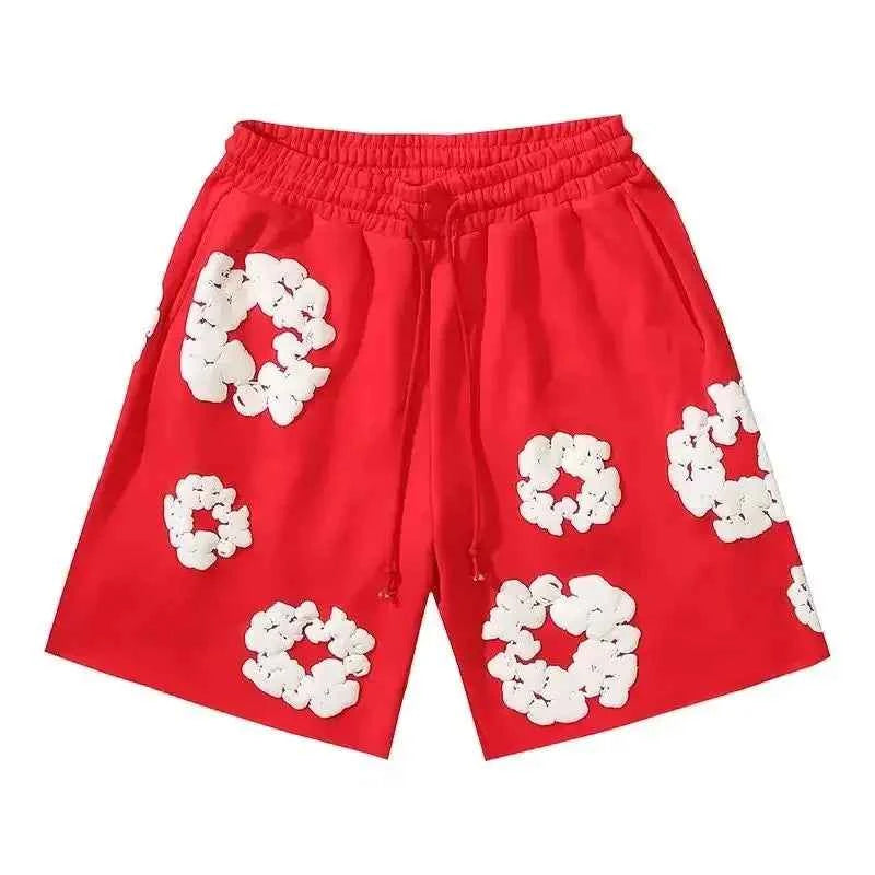 Stylish men's floral graphic shorts. Lightweight and comfortable for summer streetwear, beach, or any vacation activity.
