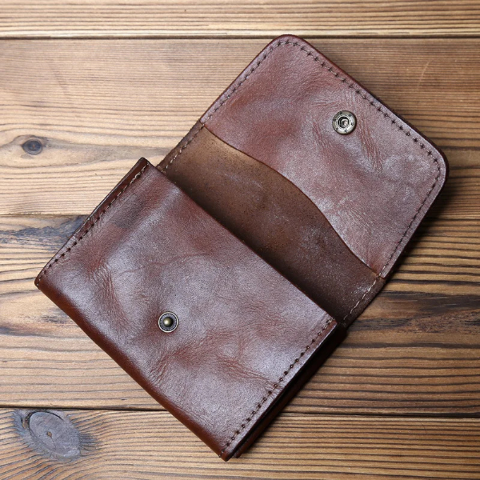 Classic men's full-grain leather wallet, trifold design for him