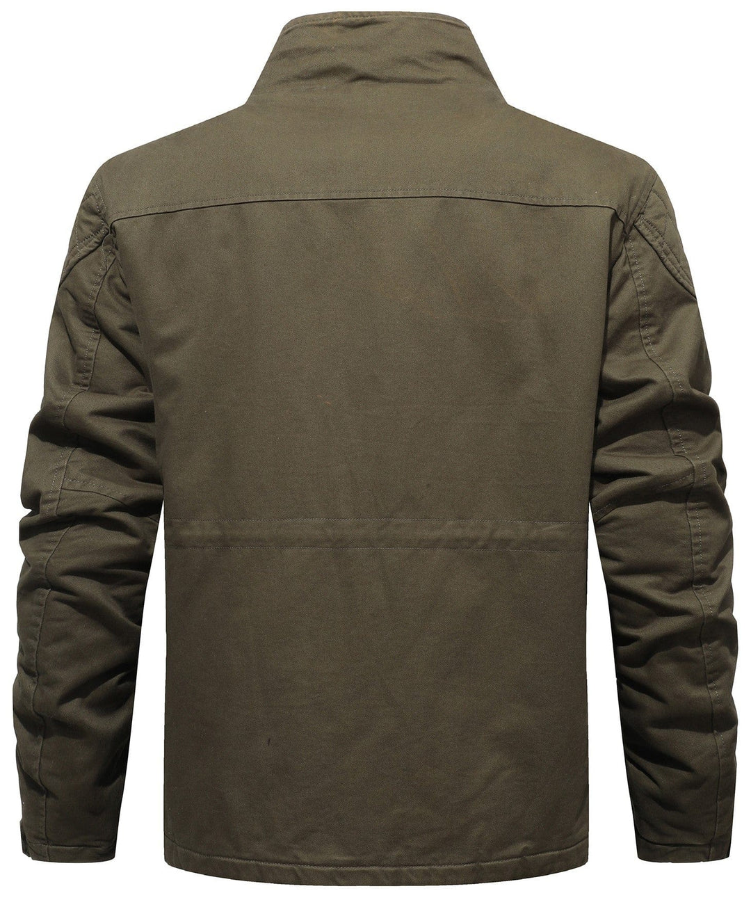 Classic men's utility field jacket, ideal for layering, showcasing its quilted lining.