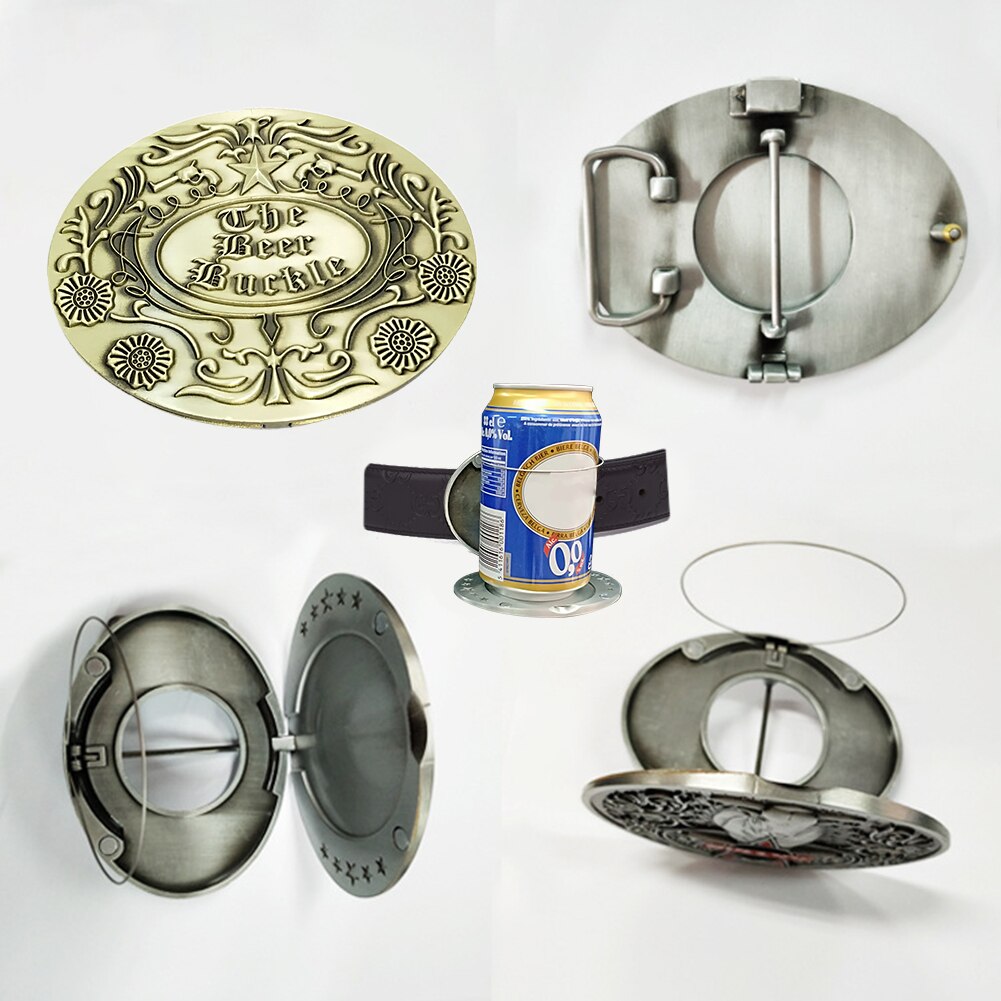 Stay hands-free with this men's belt buckle beer holder accessory.