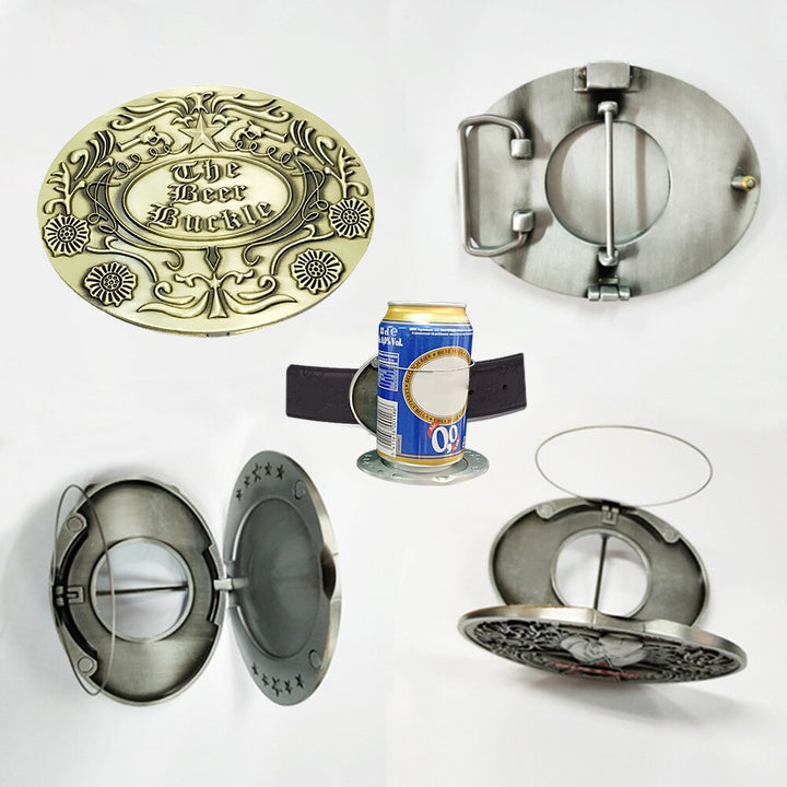 Stay hands-free with this men's belt buckle beer holder accessory.