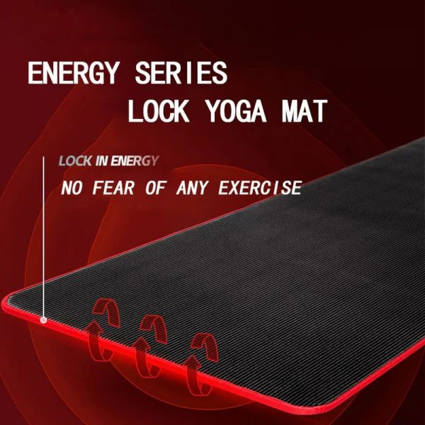 Non-slip high-density fitness mat for men, ensuring stable and safe workouts at home or gym. Durable exercise mat.