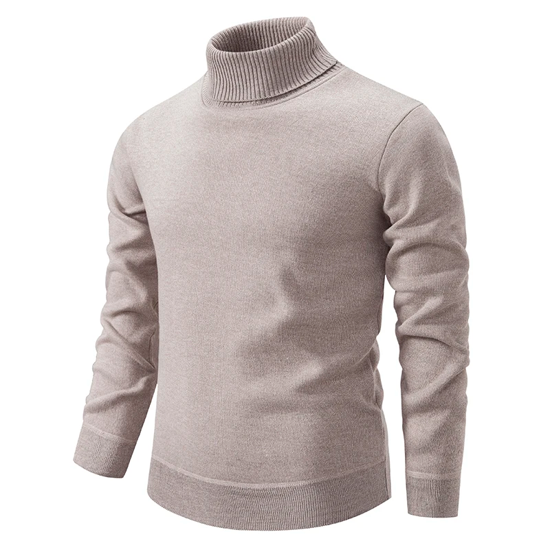 Sophisticated men's high-neck sweater, a warm knit for winterfashion. Great for refined layering.