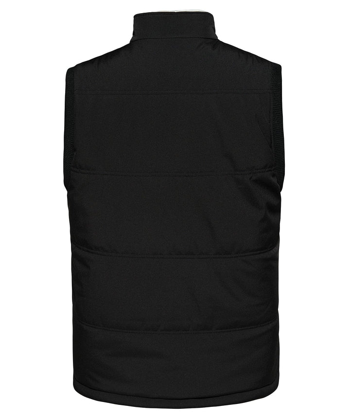 Men's sleeveless black outerwear, an insulated fleece vest for cold weather