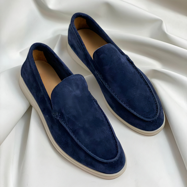 Soft, comfortable men's loafers; lightweight slip-on shoes for versatile casual wear.